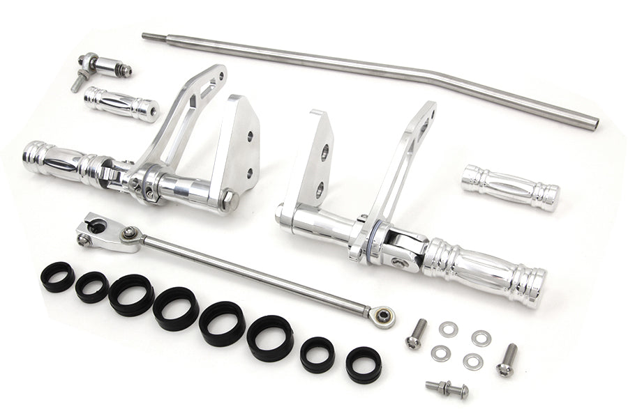 HARLEY Billet-Vorverlegte-Fußrastenanlage poliert, passend für 2003–2013 FXD, 2000–2012 FXDL,