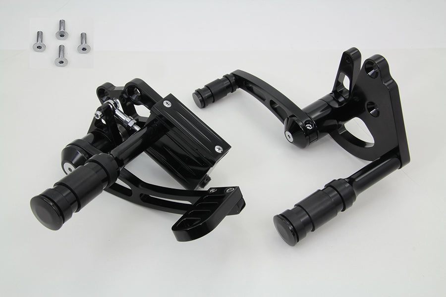 HARLEY Billet Forward Control Kit Schwarz Passend für 1982-1994 FXR, 1982-1994 FXR,
