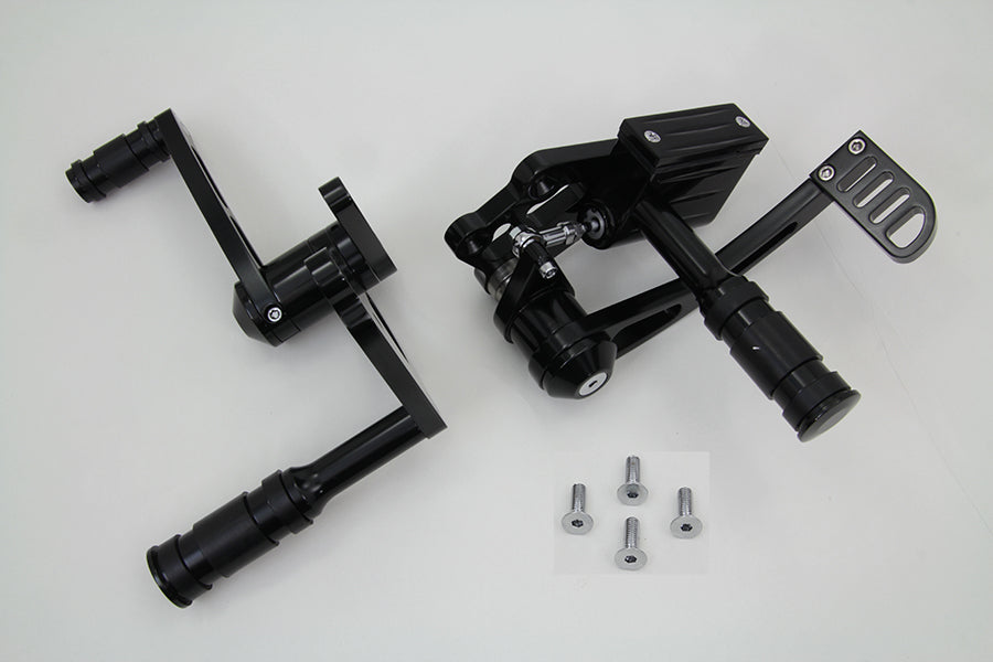 HARLEY Billet Forward Control Kit Schwarz Passend für 1982-1994 FXR, 1982-1994 FXR,