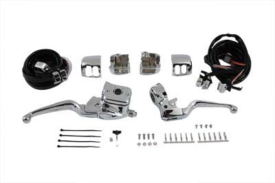 HARLEY Smooth Contour Handlebar Control Kit Chrome fits 1996-2006 FLST,  1996-2006 FXST,  1996-2006 FXD,  1996-2003 XL,