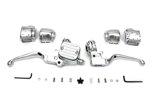 HARLEY Chrome Handlebar Control Kit fits 2007-2011 FXST,  2007-2011 FLST,  2007-2011 FXD,  2007-2011 FXDWG,