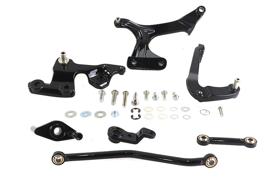 HARLEY AEE Mid Control Gloss Black Bremsseite Passend für 2018-2021 FLSB, 2018-2019 FXFB, 2018-2023 FXFB