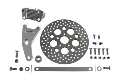 HARLEY GMA Umbaukit eloxierter hinterer Bremssattel und 11-1/2 Zoll Scheiben Passt für 1973-1984 FL, 1973-1984 F