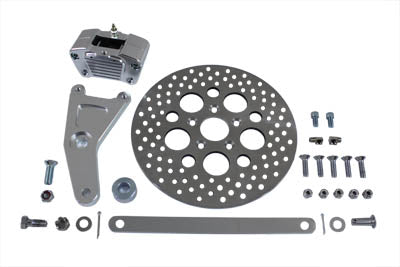 HARLEY GMA Umbaukit eloxierter hinterer Bremssattel und 11-1/2 Zoll Scheiben Passt für 1973-1984 FL, 1973-1984 F