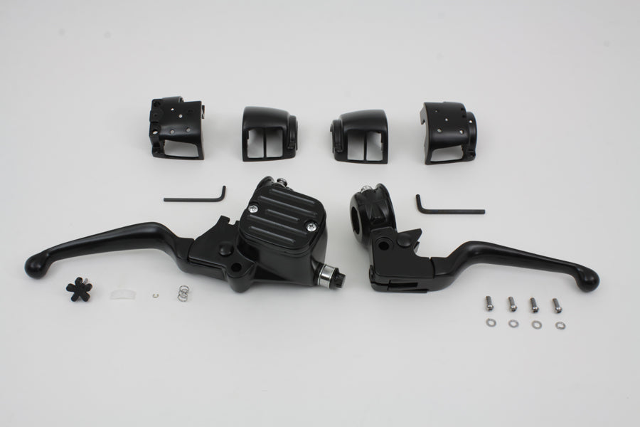 HARLEY Handlebar Control Kit Black fits 2007-2011 FXST,  2007-2011 FLST,  2007-2011 FXD,  2007-2011 FXDWG,