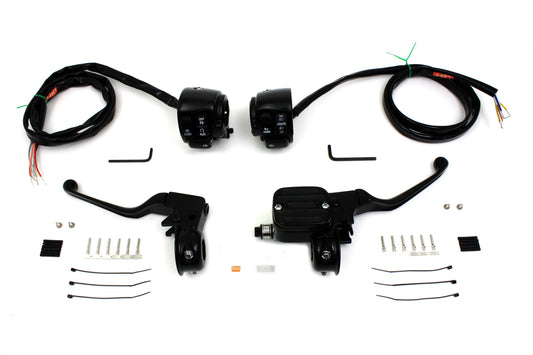 HARLEY Handlebar Control Kit Black fits 1996-2006 FXST,  1996-2006 FLST,  1996-2006 FXD,  1996-2003 XL,