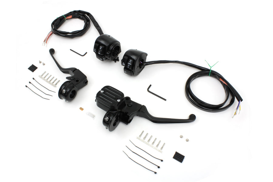 HARLEY Handlebar Control Kit Black fits 1996-2006 FXST,  1996-2006 FLST,  1996-2006 FXD,  1996-2003 XL,