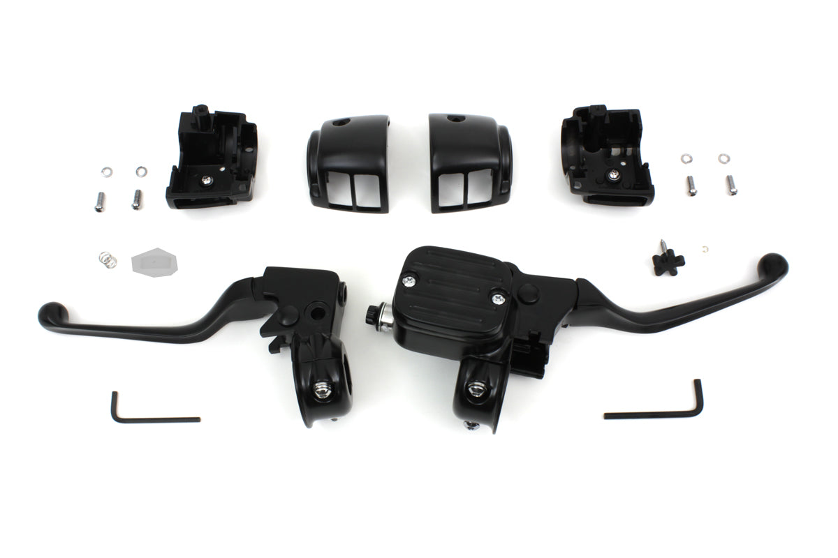 HARLEY Contour Style Handlebar Control Kit Black fits 1996-2006 FXST,  1996-2003 XL,  1996-2006 FLST,  1996-2006 FLT,  1996-2006 FXD,  1996-2006 FXDWG,