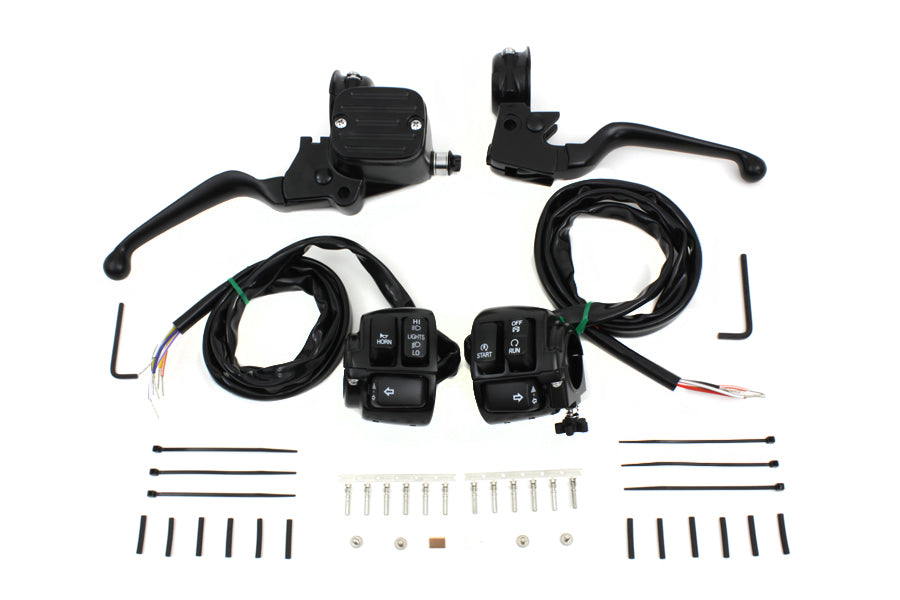 HARLEY Handlebar Control Kit with Switches Black fits 1996-2006 FXST,  1996-2003 XL,  1996-2006 FLST,  1996-2006 FXD,