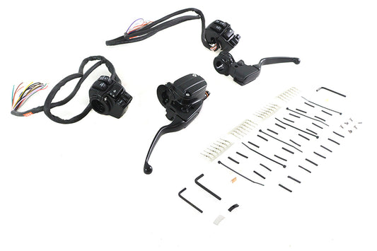 HARLEY Matte Black Handlebar Control Kit fits 2008-2013 FLHT,  2008-2013 FLHR,  2008-2013 FLHX,