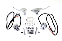 HARLEY Chrome Handlebar Control Kit fits 2008-2013 FLHT,  2008-2013 FLHR,  2008-2013 FLHX,