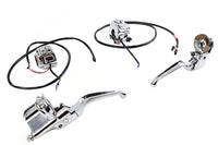 HARLEY Handlebar Control Kit Chrome fits 2011-2013 FXCW,  2011-2013 FXCWC,  2011-2014 FXS,  2011-2014 FLS,  2011-2014 FLST,  2012-2017 FXD,