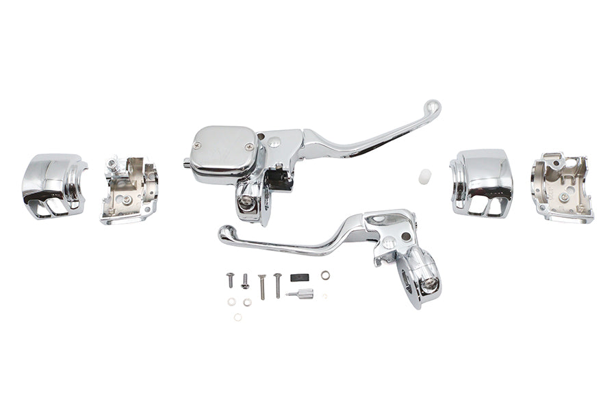 HARLEY Ultima Lenkerarmaturen-Kit Chrom Passend für 1996-2006 FXST, 1996-2006 FLST, 1996-2006 FXD,