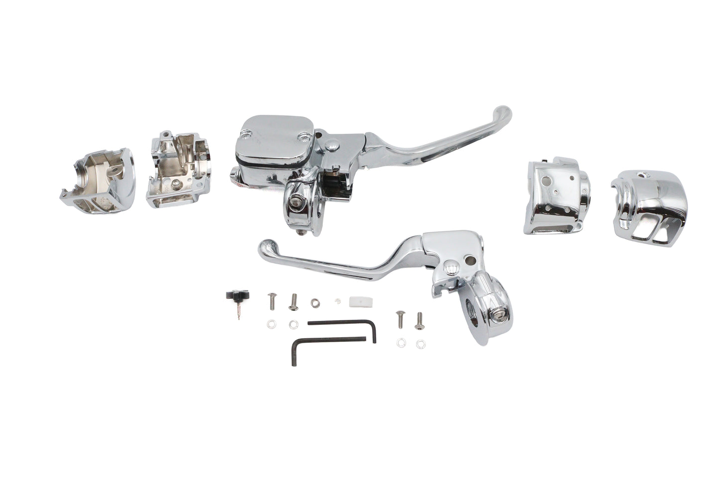 HARLEY Ultima Lenkerarmaturen Kit Chrom Passend für 1996-2006 FXST,   1996-2006 FLST,   1996-2006 FXD,