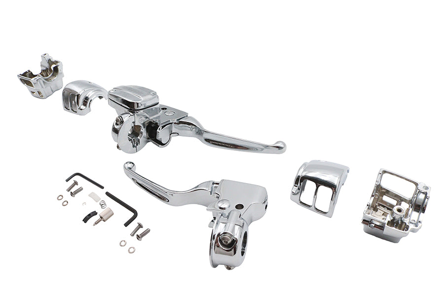 HARLEY Ultima Lenkerarmaturen-Kit Chrom passend für 2008-2010 FLT,