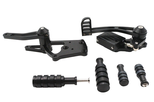 HARLEY Ultima Billet Forward Control Kit Black Fits 0-  Custom, Application with 2000-up mounting ho