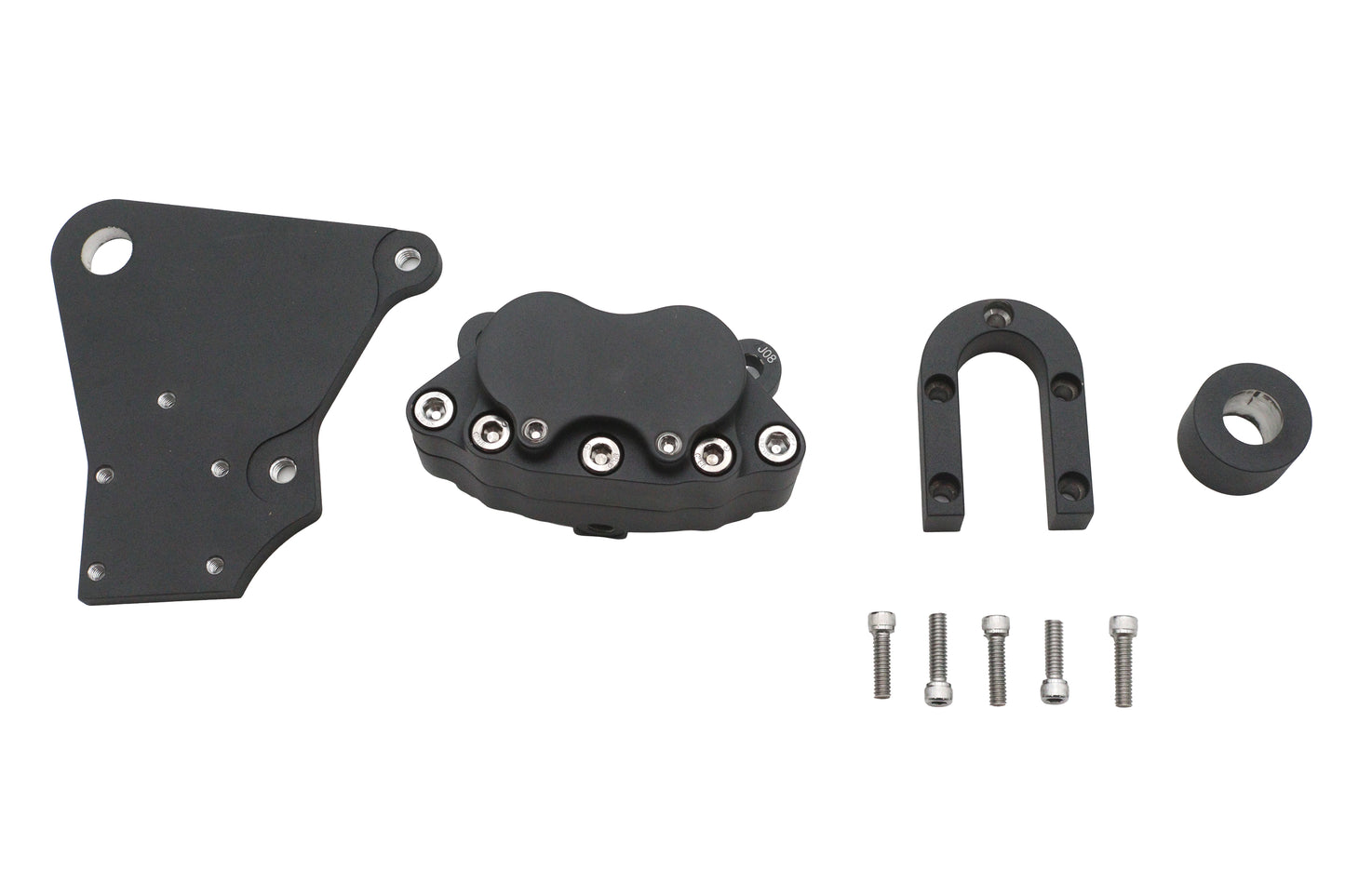 HARLEY Ultima 4ピストンフロントブレーキキャリパーキット 黒 1984-1999 FXST（FXSTSを除く）、1986-1999 FLST対応