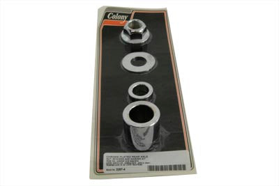 HARLEY Rear Axle Spacer Kit Smooth Style Chrome fits 2005-2007 XL, Rear Fitment