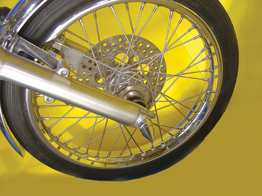 HARLEY Chrom-Vorderachs-Abdeckungsset Pike Style, passend für 1988-2003 FLT, 1972-1984 FL, 1984-2006 FXST,