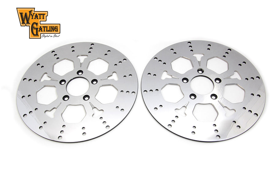 HARLEY 11-1/2 Zoll Vorderradbremsscheiben-Set 5-Speichen-Stil Passend für 1984-1999 FXST, 1986-1999 FLST, 1984-