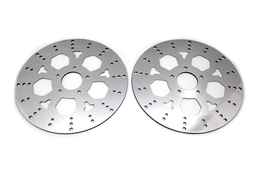HARLEY 11-1/2 Zoll Vorderradbremsscheiben-Set 5-Speichen-Stil Passend für 1984-1999 FXST, 1986-1999 FLST, 1984-