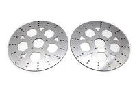 HARLEY 11-1/2 Zoll Vorderradbremsscheiben-Set 5-Speichen-Stil Passend für 1984-1999 FXST, 1986-1999 FLST, 1984-