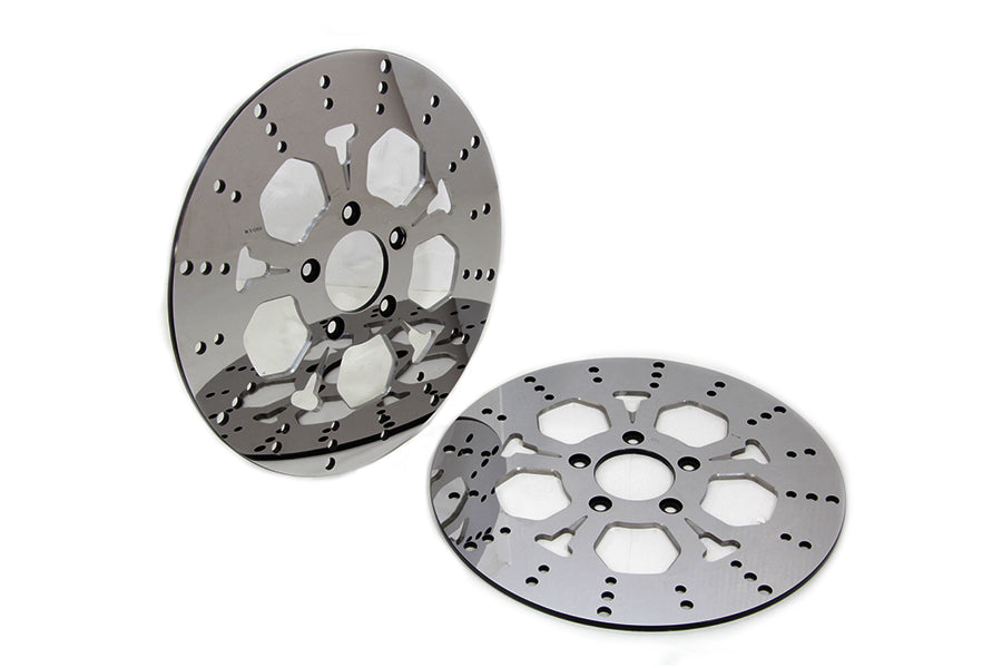 HARLEY 11-1/2 Zoll Vorderradbremsscheiben-Set 5-Speichen-Stil Passend für 1984-1999 FXST, 1986-1999 FLST, 1984-
