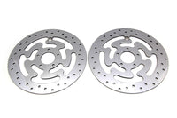 HARLEY Duro Front Brake Disc Set Polished Stainless Steel fits 2008-UP FLHR, models equipped with wire wheels