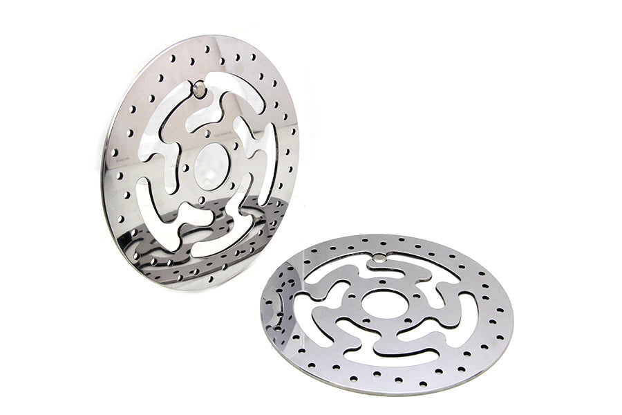 HARLEY Duro Front Brake Disc Set Polished Stainless Steel fits 2008-UP FLHR, models equipped with wire wheels
