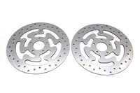 HARLEY Duro Front Brake Disc Set Polished Stainless Steel fits 2008-UP FLHR, models equipped with wire wheels