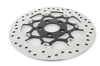 HARLEY Schwimmend gelagert aus Edelstahl, Schwarz & poliert 11,8 Zoll vorne B passend für 2014–2020 XL, 2015–2020 F