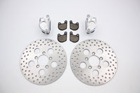 HARLEY Vordere Doppel-Scheibenbremssättel und 10-Zoll-Scheibenkit Passend für 1978-1983 FX, 1978-1983 XL,