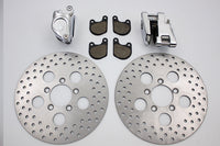 HARLEY Vordere Doppel-Scheibenbremssättel und 10-Zoll-Scheibenkit Passend für 1978-1983 FX, 1978-1983 XL,