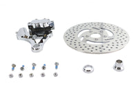 HARLEY Chrom Hinterrad 4-Kolben Bremssattel und 11-1/2 Zoll Bremsscheiben-Kit, passend für 1987-1999 FXST, 1987-1999 FLST,