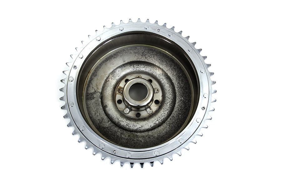 HARLEY Gegossene hintere mechanische Bremstrommel Chrom Passend für 1937-1952 EL, 1941-1957 FL, 1937-1948 UL,