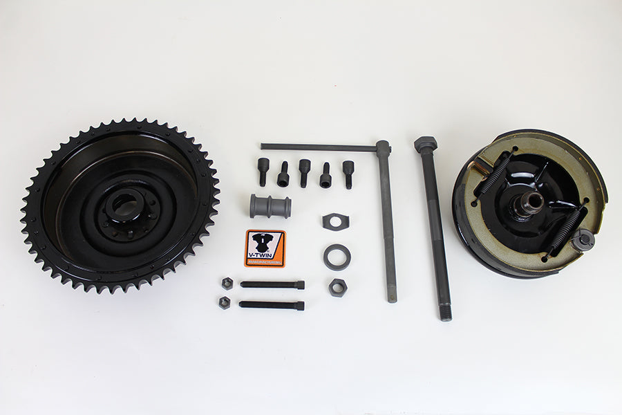 HARLEY Hintere mechanische Bremstrommel Kit Passt für 1936-1952 EL, 1941-1957 FL,