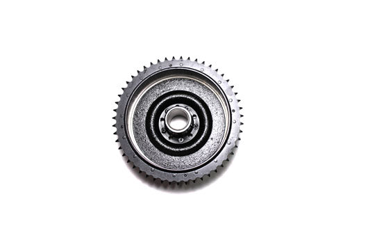HARLEY Schwarze hintere Hydraulik-Bremstrommel, passend für 1967-1972 FL, 1971-1972 FX,