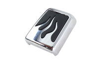 HARLEY Bremspedalauflage mit Flammen-Design passend für FXST ab Bj. 1984, FXDWG 1991-2017,