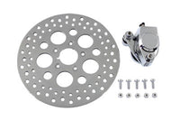 HARLEY Chrom Vorderer Linker Bremssattel und 11-1/2 Zoll Bremsscheiben-Kit Passend für 1984-1999 FXST, 1986-1999 FLST