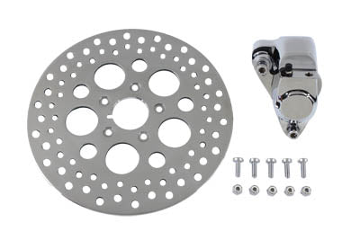 HARLEY Chrom Vorderer Linker Bremssattel und 11-1/2 Zoll Bremsscheiben-Kit Passend für 1984-1999 FXST, 1986-1999 FLST