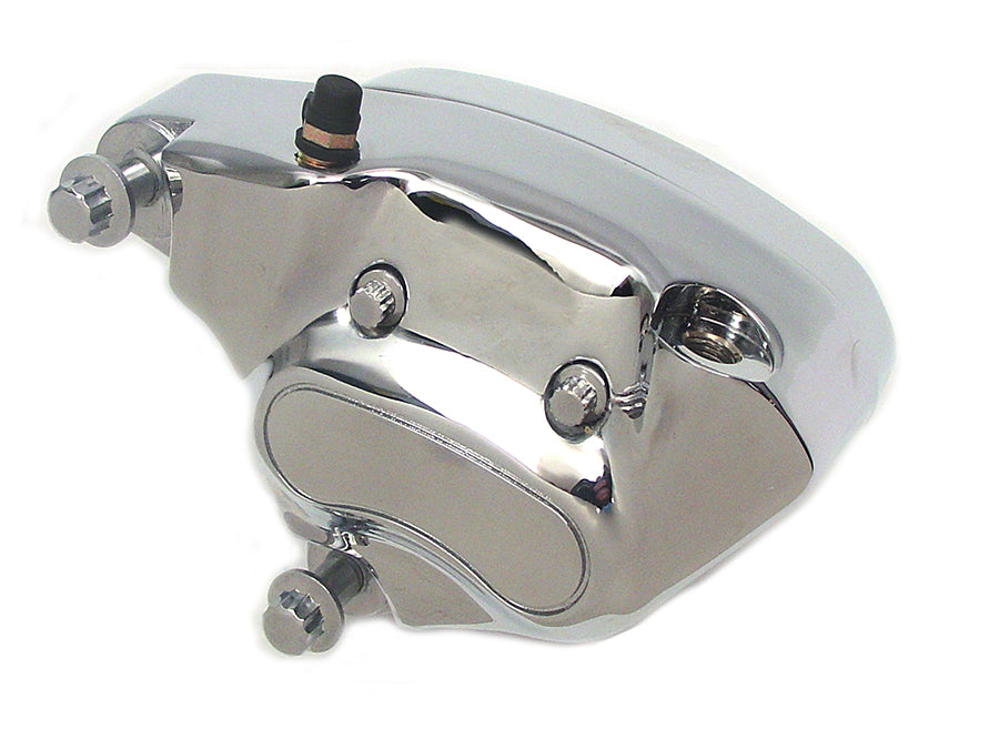 HARLEY Chrom-Vorderradbremssattel mit 4 Kolben, linke Seite, passend für 1984–1999 XL, 1984–1999 FXST, 1986–1999 FLST