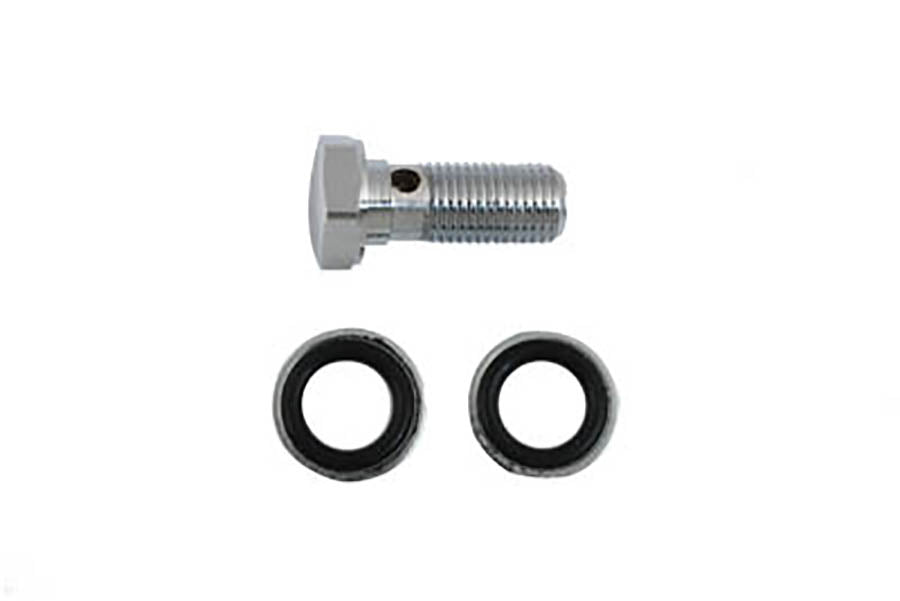 HARLEY Chrom Bremsleitung 10mm Hohlschrauben-Kit Passend für 1982-2003 XL, 1994-2010 FXD, 1982-2009 FLT,