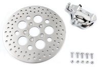 HARLEY Vordere 4-Kolben-Bremszange und 11-1/2-Zoll-Bremsscheiben-Kit, passend für 1984-1999 XL, 1984-1999 FXST,