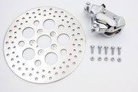 HARLEY Vordere 4-Kolben-Bremszange und 11-1/2-Zoll-Bremsscheiben-Kit, passend für 1984-1999 XL, 1984-1999 FXST,