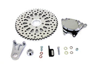 HARLEY Chrom Hinterrad 4 Kolben Bremssattel und 10 Zoll Scheibenkettenrad Passend für 0-  Custom, Anwendung für 3/4 o
