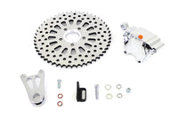 HARLEY Chrom Hinterrad 4 Kolben Bremssattel und 10 Zoll Scheibenkettenrad Passend für 0-  Custom, Anwendung für 3/4 o
