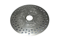 HARLEY 11,5 Zoll Bremsscheibe vorne Totenkopf-Design poliert Passend für 1984-1999 FXST, 1984-1999 XLH, 19