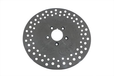 HARLEY 11-1/2 Zoll Hinterradbremsscheibe Totenkopf-Design Edelstahl Passend für 2000-UP FXST, 2000-UP FLST,