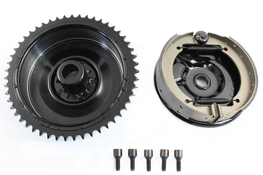 HARLEY Rear Mechanical Brake Drum Kit Black fits 1937-1948 UL,   1936-1940 EL,   1941-1957 FL,