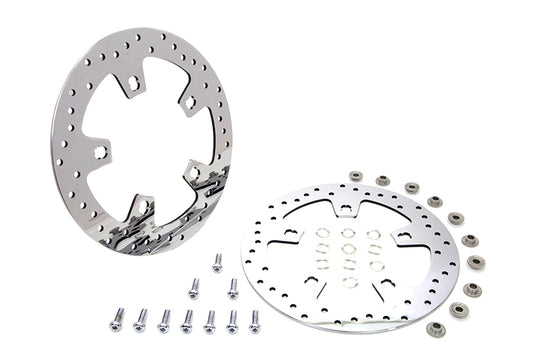 HARLEY Duro 11.8 inch Front Brake Disc Set Polished fits 2014-UP FLT, with 5 or 10 spoke cast wheel only